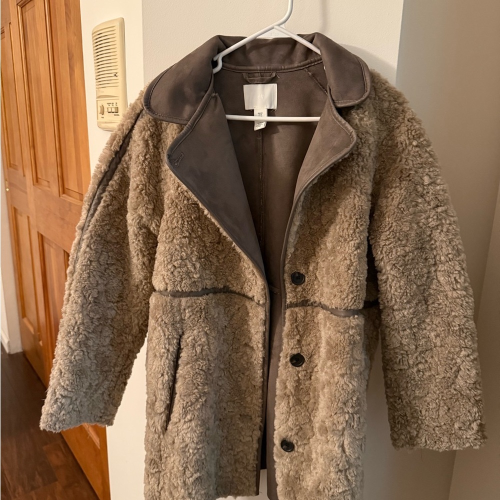 Cozy Tan Sherpa Coat